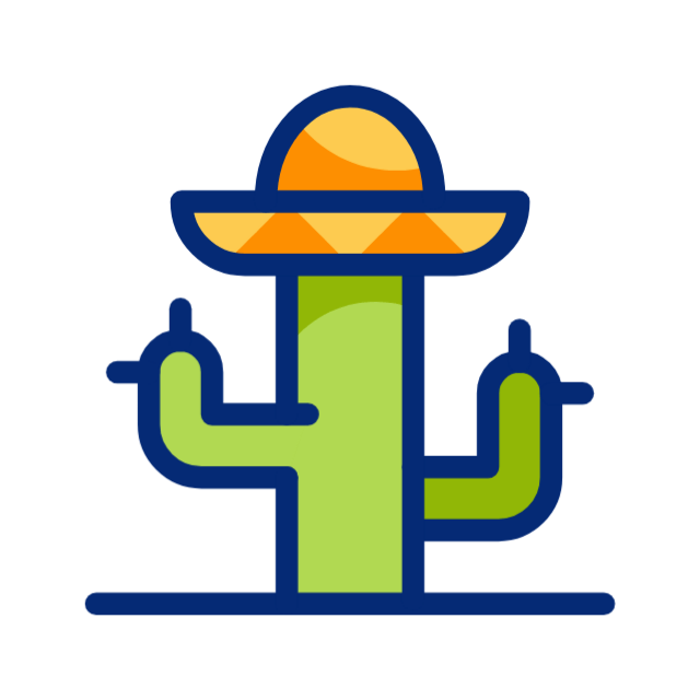 Gif of an animated cactus with a cowboy hat